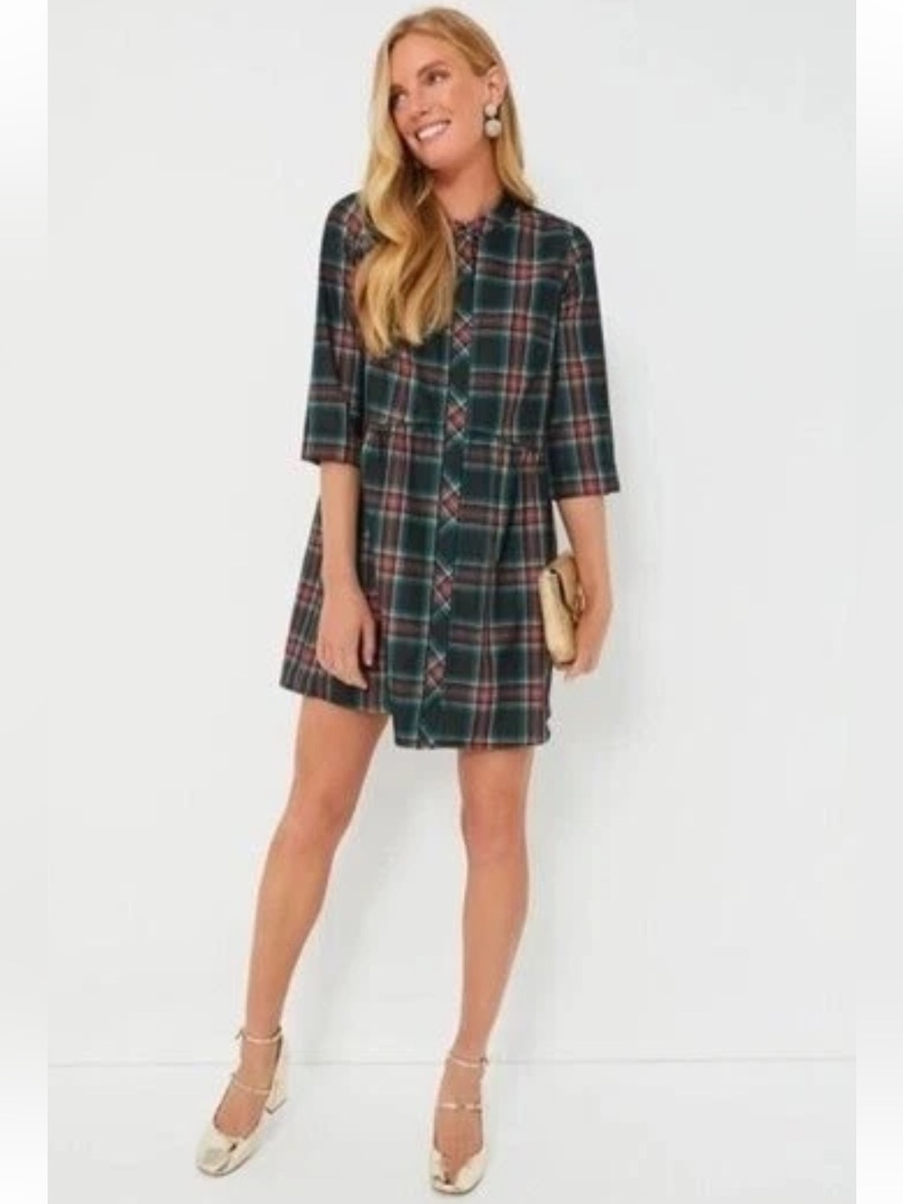 Tuckernuck Highland Tartan Royal Shirt Dress size XL Christmas holiday winter
